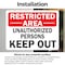 Signmission Restricted Area Unauthorized People Keep Out OSHA ANSI Sign, Vinyl Decal, 14in W x 10in L, 2PK OS-2PACK-MISC-D-1014-L-19512 - alternate 3